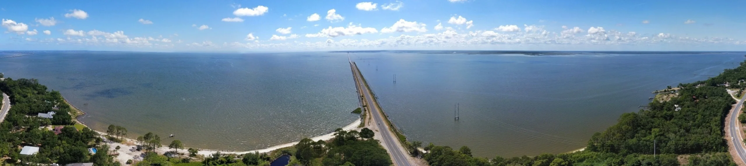 Drone shot of Apalachicola Bay Drone shot of Apalachicola Bay